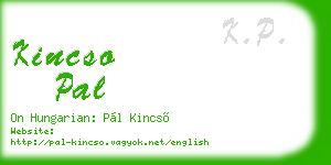 kincso pal business card